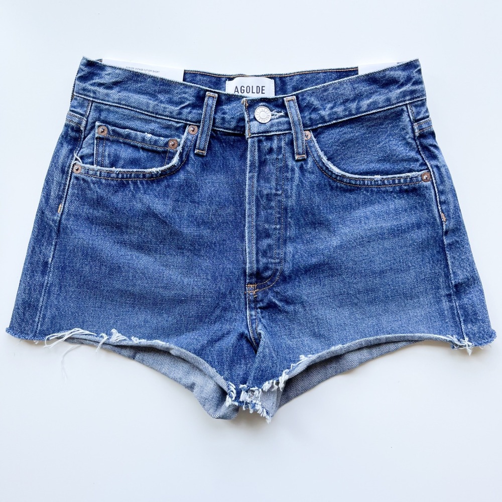 NEW Agolde Parker Vintage Cut Off Button Fly Short Womens 23 Chapter